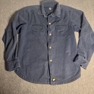 Afends hemp Button Up Gray shirt Medium Clean 21.5x28